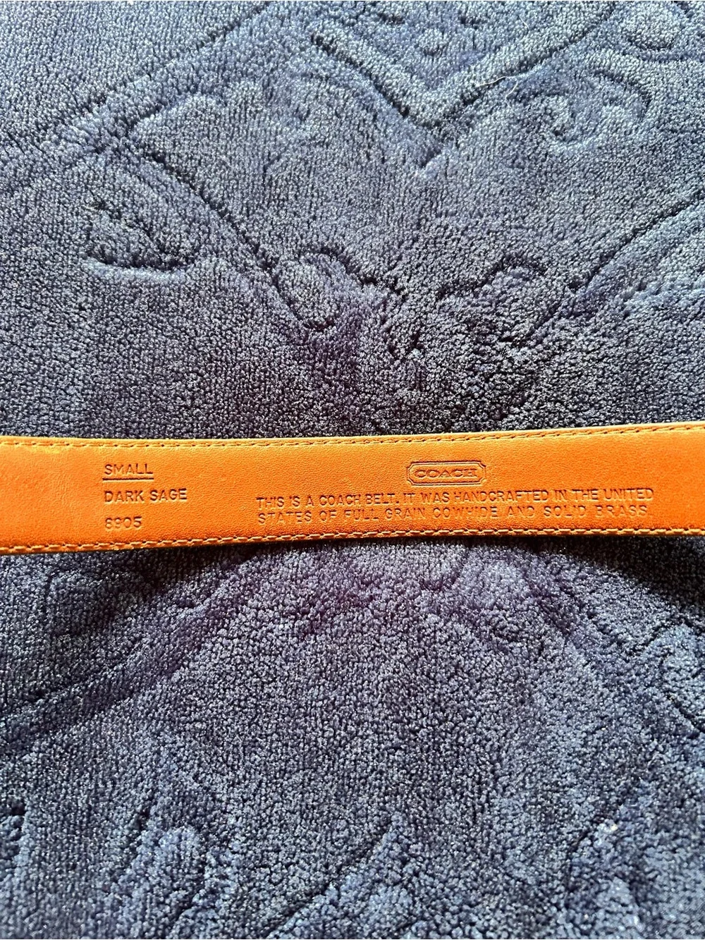 Coach Green Suede Belt